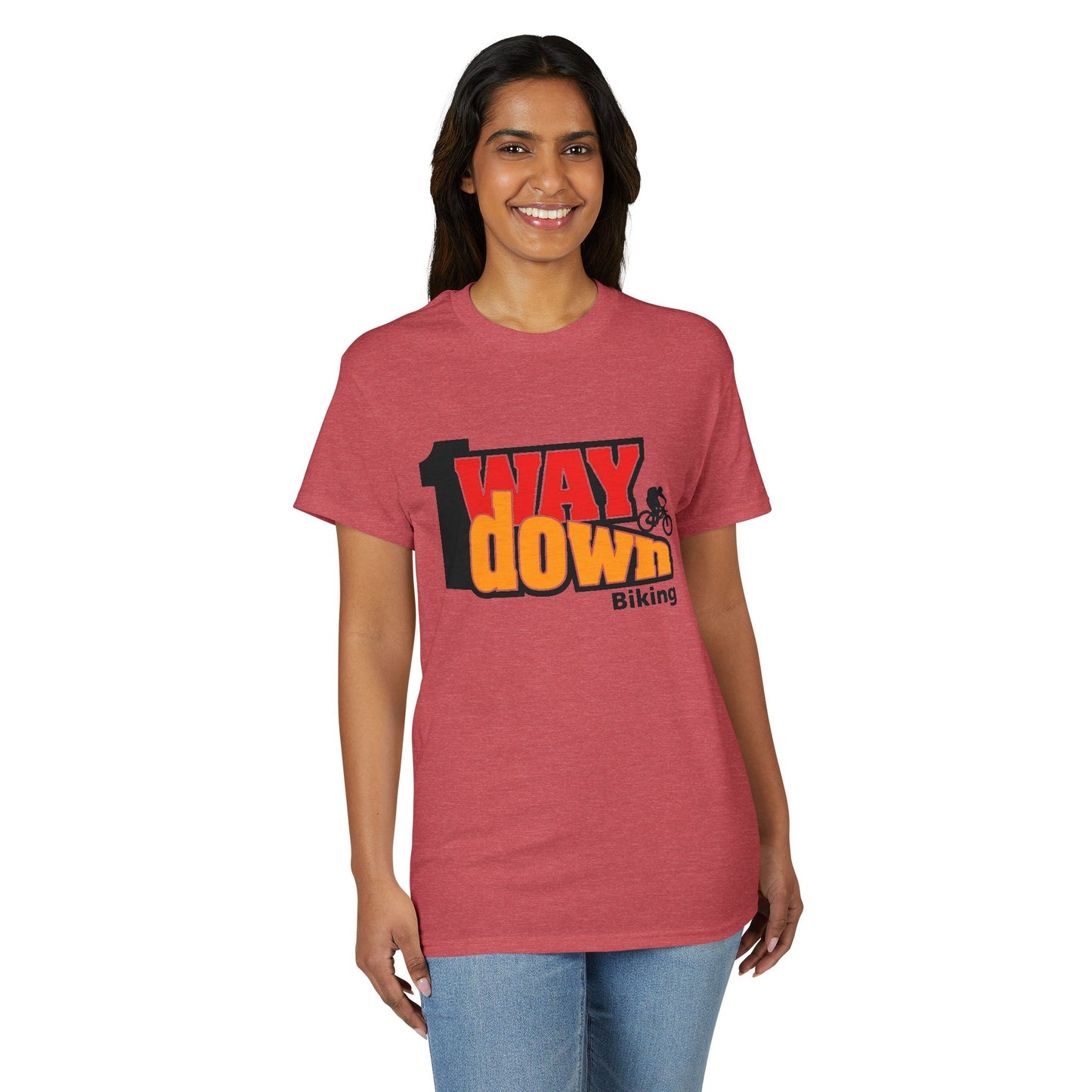 1 Way Down Biking T‑Shirt — Mountain Bike Graphic Tee