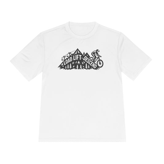 Mountain Biker Tee — "Load, Lift, Descend" Cycling Shirt
