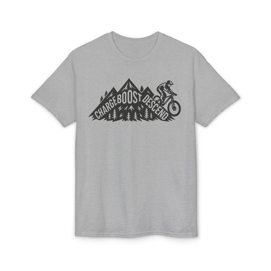 Ebike Edition T-Shirt — “Charge Boost Descend” Graphic MTB Tee