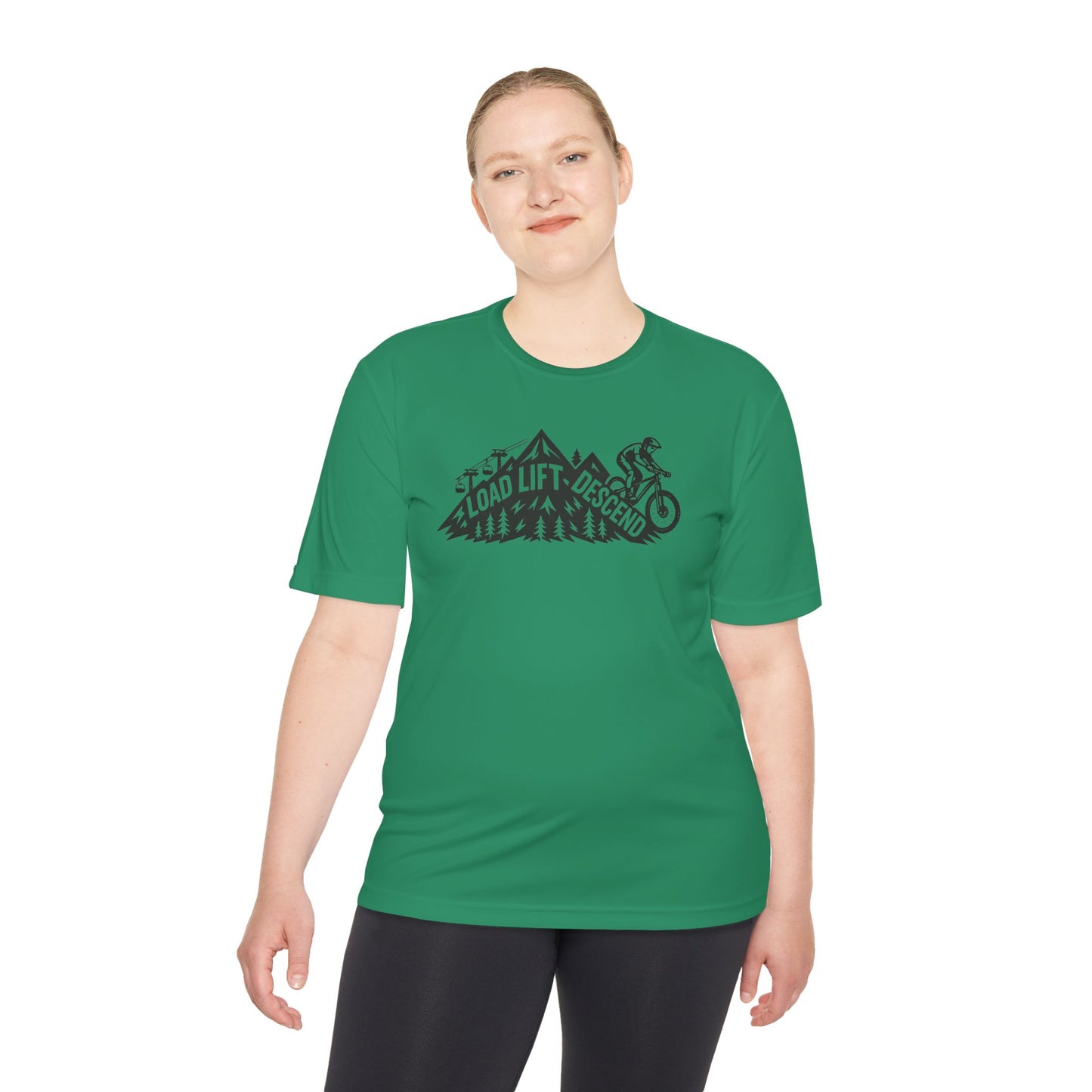 Mountain Biker Tee — "Load, Lift, Descend" Cycling Shirt