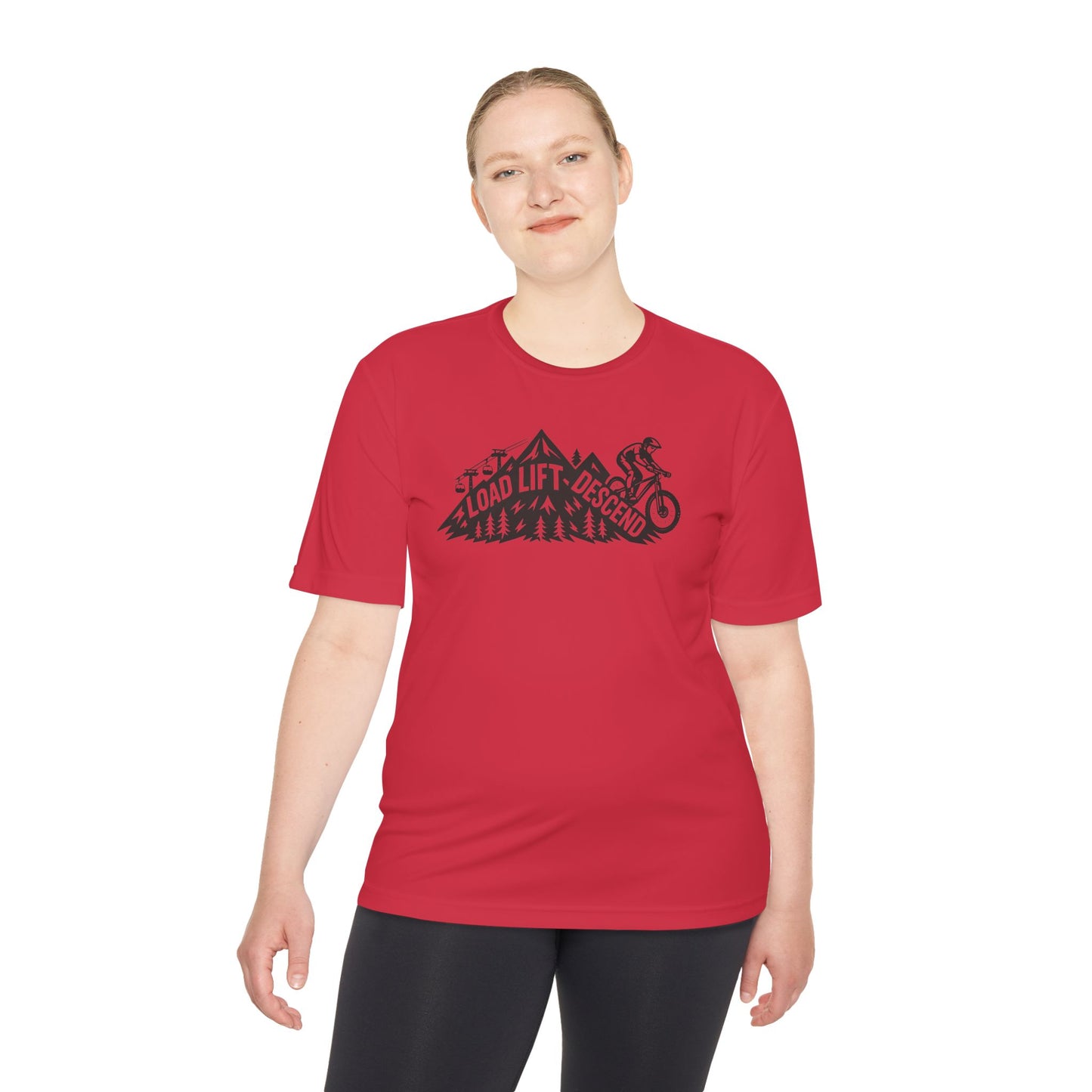 Mountain Biker Tee — "Load, Lift, Descend" Cycling Shirt